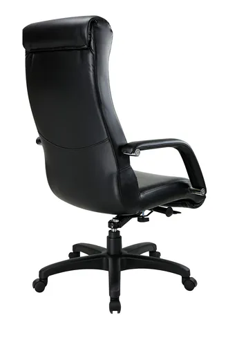 HP01KV 惠普高背黑透氣皮椅 - 後側面135 度視角