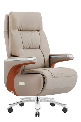 海音高背半牛皮沙發椅附腳墊