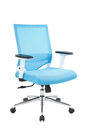 莉凱中背扶手辦公網椅