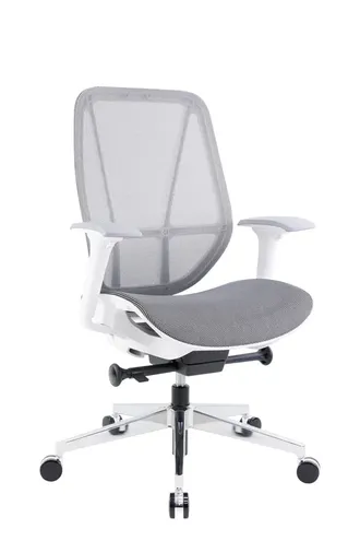 努拉扶手網椅白框